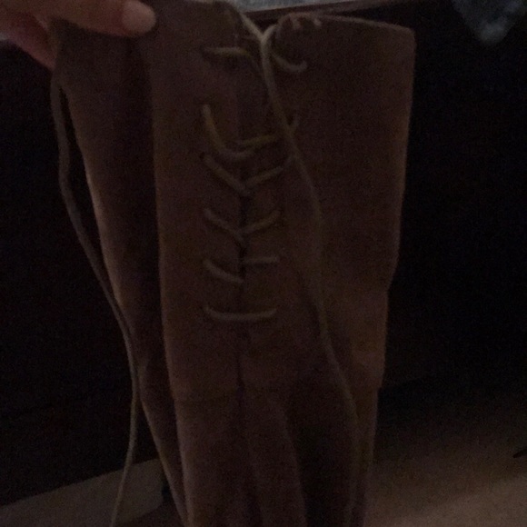 Taupe over the knee boots - Picture 2 of 3